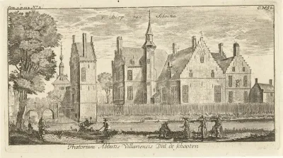 Gezicht op het dorp Schoten