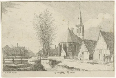 Gezicht op het dorp Twisk