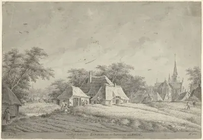 Gezicht op het dorp Zundert