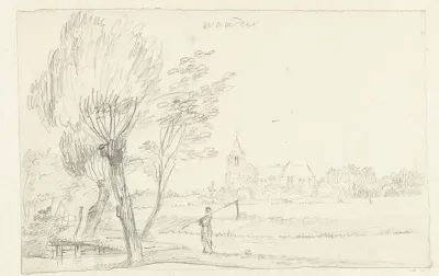 Gezicht op het dorpje Waarder, bij Woerden