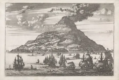 Gezicht op het eiland Ternate