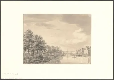 Gezicht op het Entrepotdok aan de Rapenburgergracht