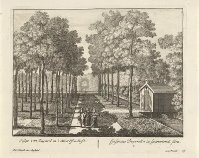 Gezicht op het essenbos van buitenplaats Duinrell