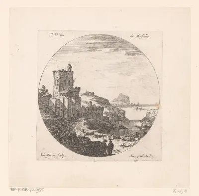 Gezicht op het fort Saint-Victor in Marseille