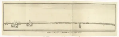 Gezicht op het fort te Galle op Ceylon