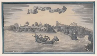 Gezicht op het fort van Negombo