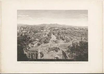 Gezicht op het Forum Romanum te Rome, 1824