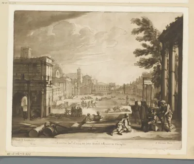 Gezicht op het Forum Romanum te Rome