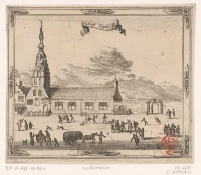 Gezicht op het Gasthuis te Rotterdam
