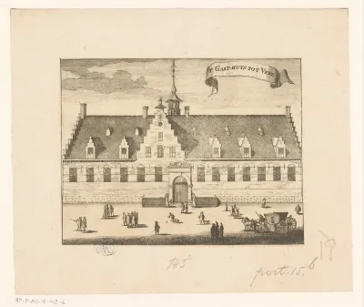 Gezicht op het Gasthuis te Veere