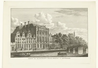Gezicht op het gebouw Felix Meritis te Amsterdam