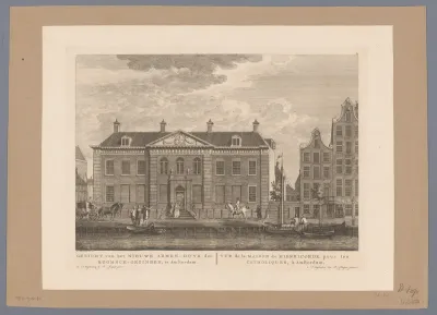 Gezicht op het Gebouw van Barmhartigheid te Amsterdam