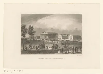 Gezicht op het Girard College in Philadephia