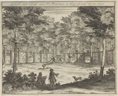 Gezicht op het graf van Johan Maurits, graaf van Nassau-Siegen, bij Kleef
