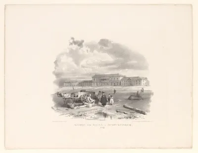 Gezicht op het Grand Hôtel des Bains te Scheveningen