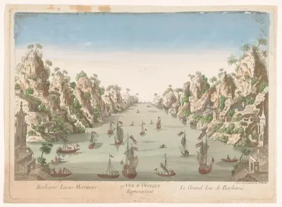 Gezicht op het grote meer te Hanoi