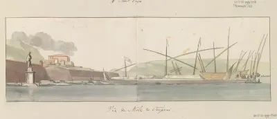 Gezicht op het havenhoofd van Trapani