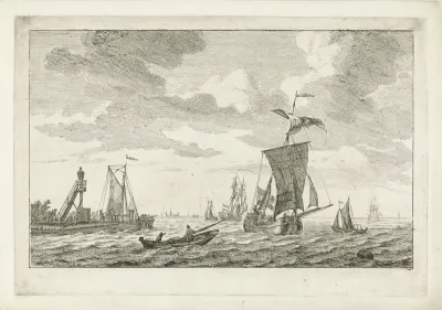 Gezicht op het havenhoofd van Vlaardingen