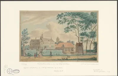 Gezicht op het herenhuis Drinkuitsmastate te Goutum
