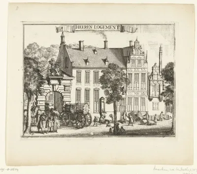 Gezicht op het Herenlogement te Haarlem
