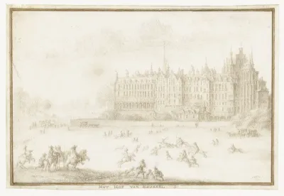 Gezicht op het Hof van Brussel