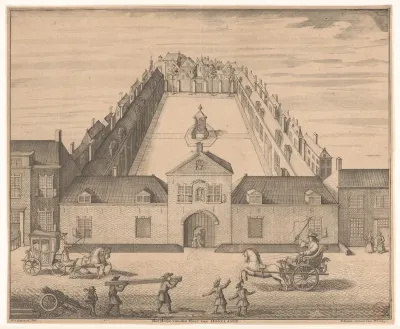 Gezicht op het Hofje van Hoogelande te Den Haag