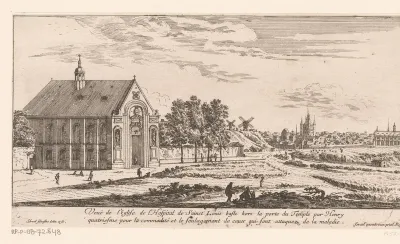 Gezicht op het hospitaal van Saint-Louis