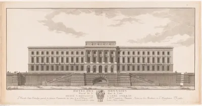 Gezicht op het Hôtel de la Monnaie
