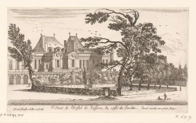 Gezicht op het hôtel de Soissons