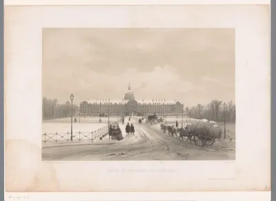 Gezicht op het Hôtel des Invalides en de esplanade