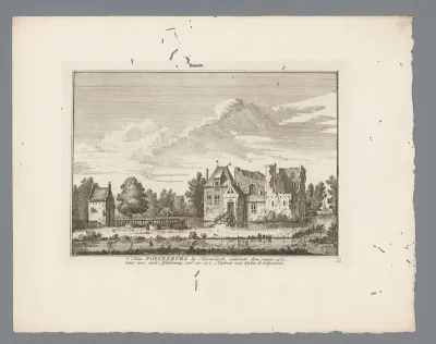 Gezicht op het Huis Poelenburg bij Heemskerk, 1570