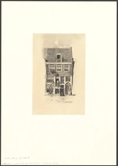 Gezicht op het huis 't Fort met de Leeuwerik aan de Lindengracht