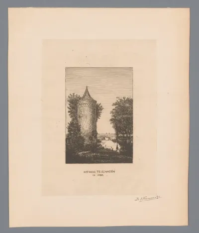 Gezicht op het Huis te Schagen, 1895
