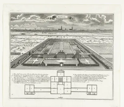 Gezicht op het Huis ter Nieuburch te Rijswijk, 1697