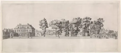 Gezicht op het huis van Huygens aan het Plein te 's-Gravenhage