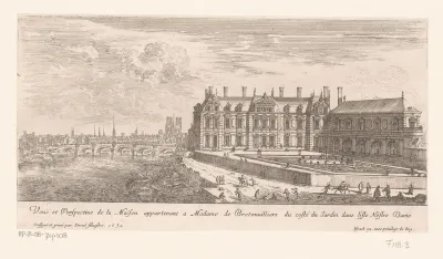 Gezicht op het huis van Madame de Bretonvilliers