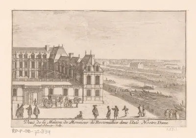 Gezicht op het huis van mijnheer de Bretonvillier