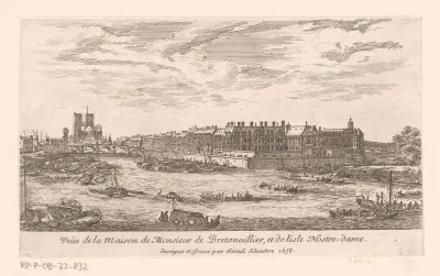 Gezicht op het huis van mijnheer de Bretonvillier