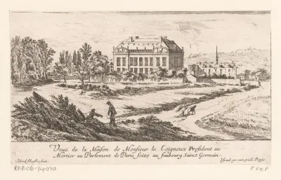 Gezicht op het huis van mijnheer le Coigneux