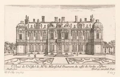 Gezicht op het huis van mijnheer le Mareschal Daumont