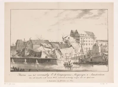 Gezicht op het IJ te Amsterdam