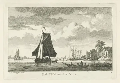 Gezicht op het IJsselmondse Veer
