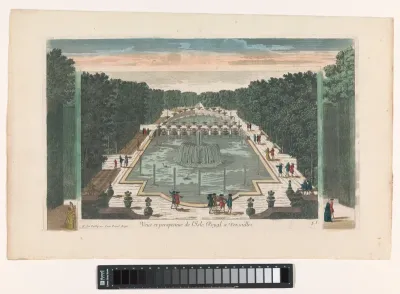 Gezicht op het Île Royale in de Tuin van Versailles