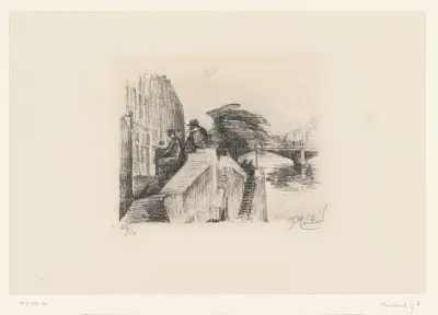 Gezicht op het Île Saint Louis te Parijs
