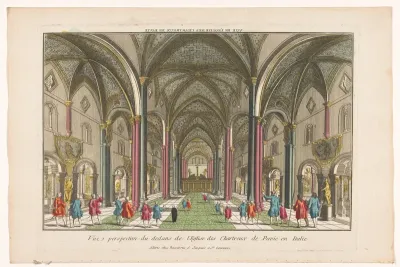 Gezicht op het interieur van de Certosa di Pavia