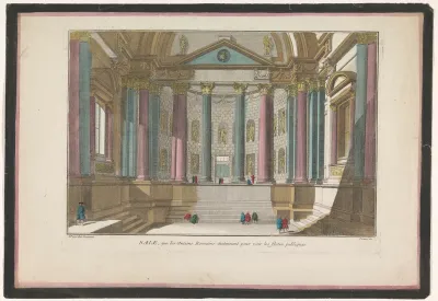 Gezicht op het interieur van een Romeins bouwwerk
