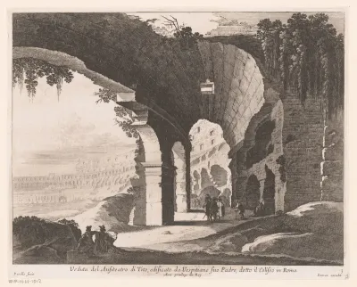 Gezicht op het interieur van het Colosseum