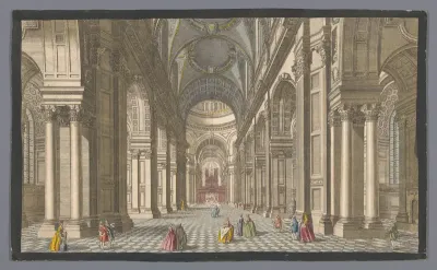 Gezicht op het interieur van Saint Paul's Cathedral te Londen