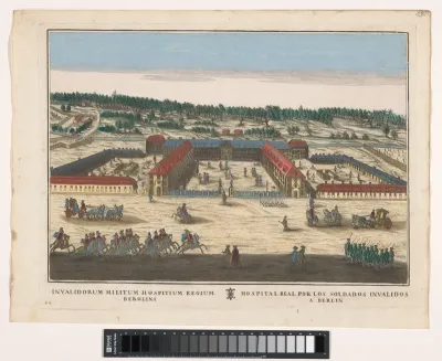 Gezicht op het Invalidenhaus te Berlijn