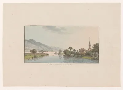 Gezicht op het Isle Saint-Jean in de Bielersee